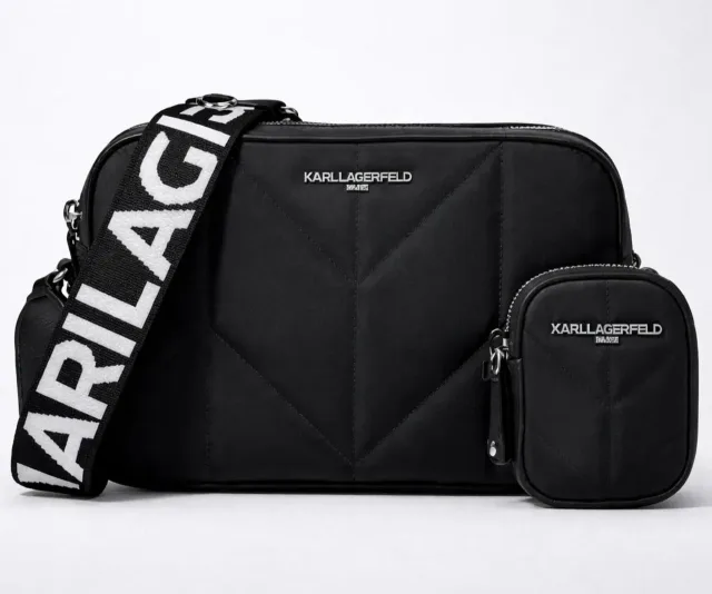 Karl Lagerfeld - Crossbody camera bag negra
