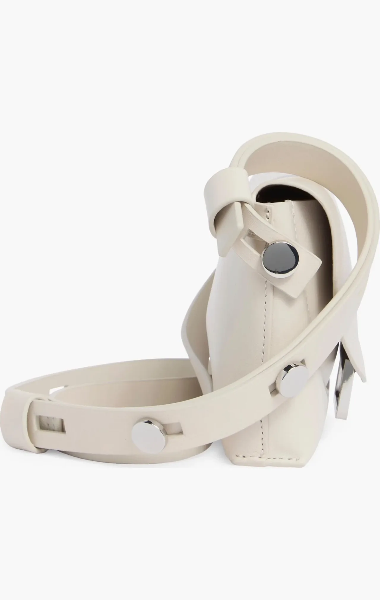 AllSaints - Crossbody de solapa crema
