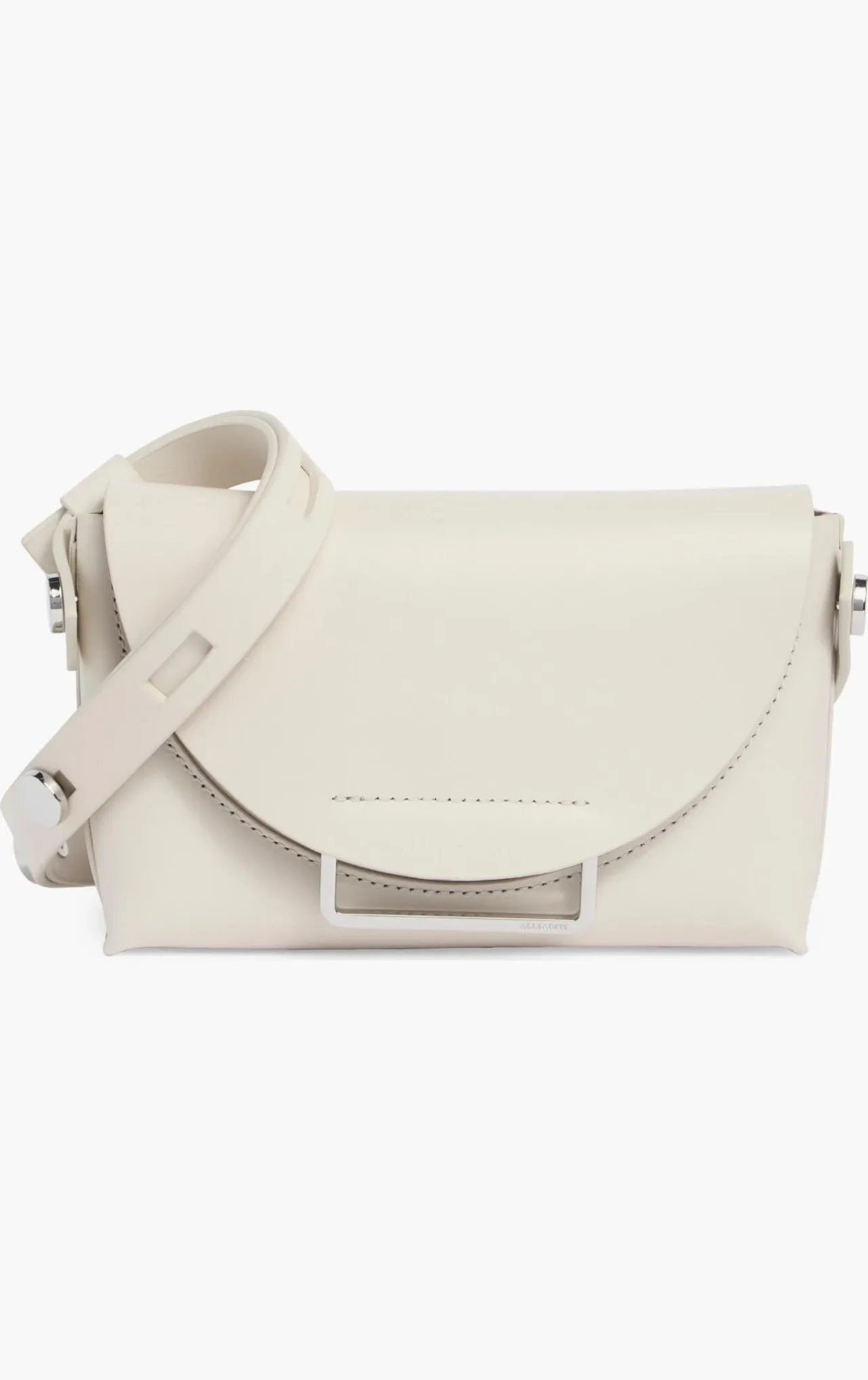 AllSaints - Crossbody de solapa crema