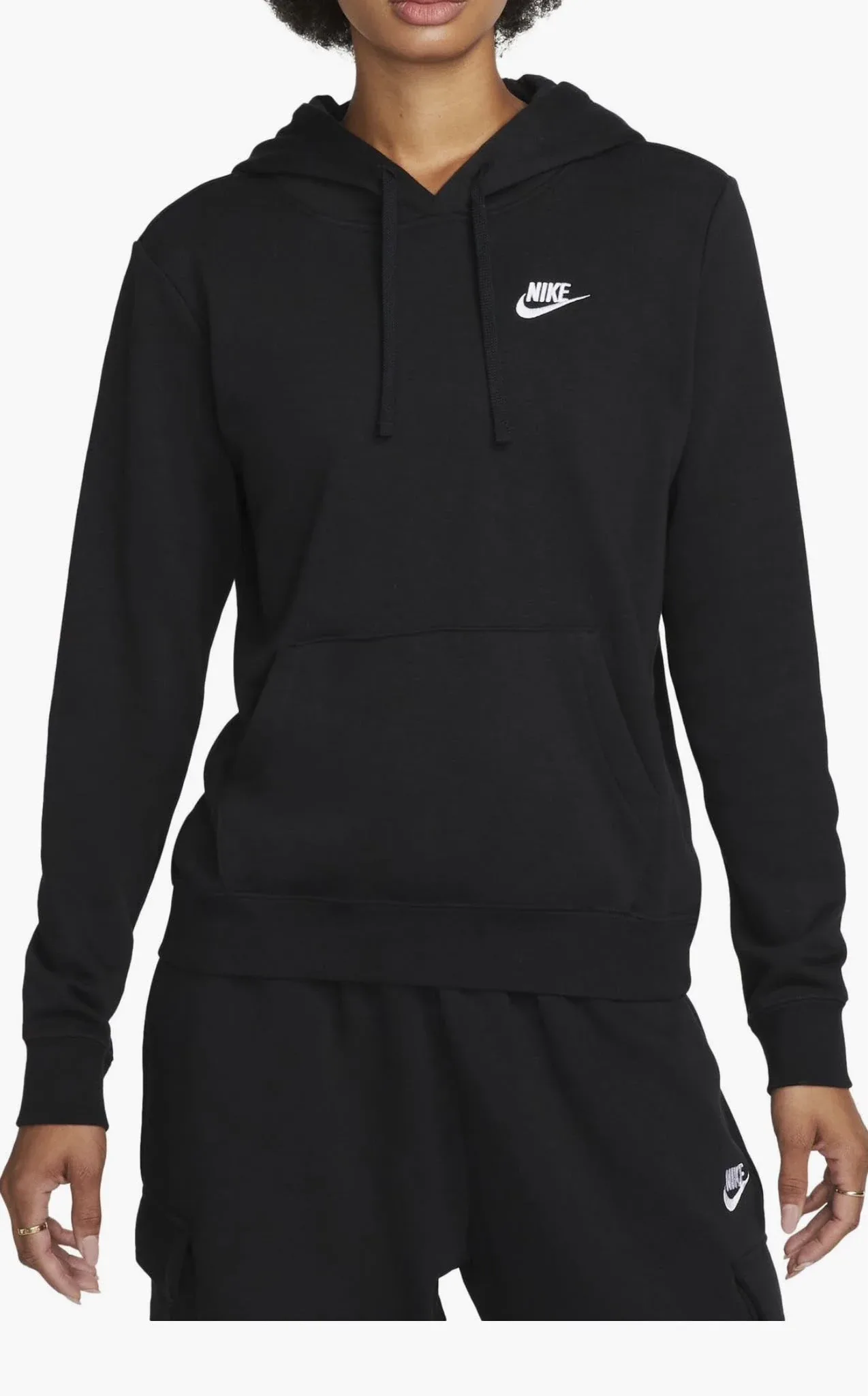 Nike - Sudadera Club Fleece negra con gorro