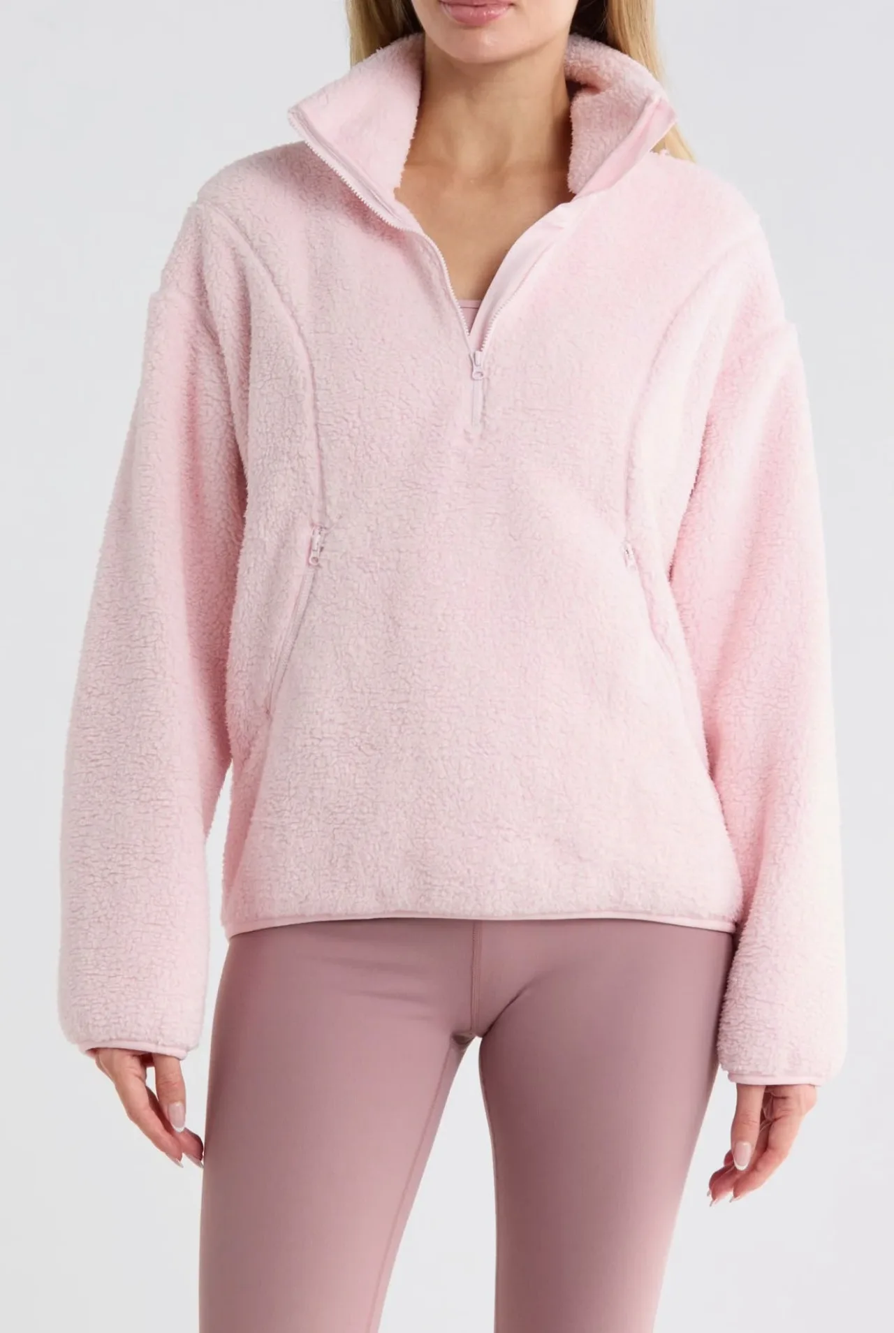 Z by Zella - Pullover sherpa media cremallera